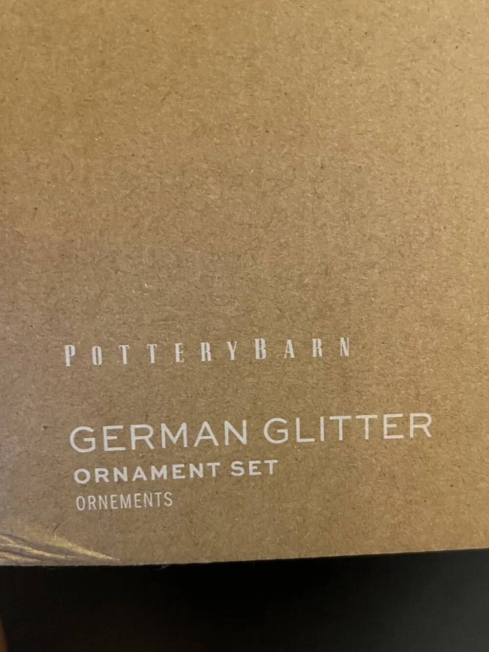 Pottery Barn Set of 4 German Glitter Round Blue Christmas Tree Ornaments